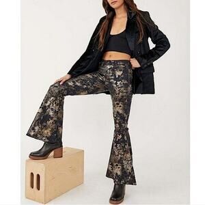 Free People Inferno Metallic Boho Flares
